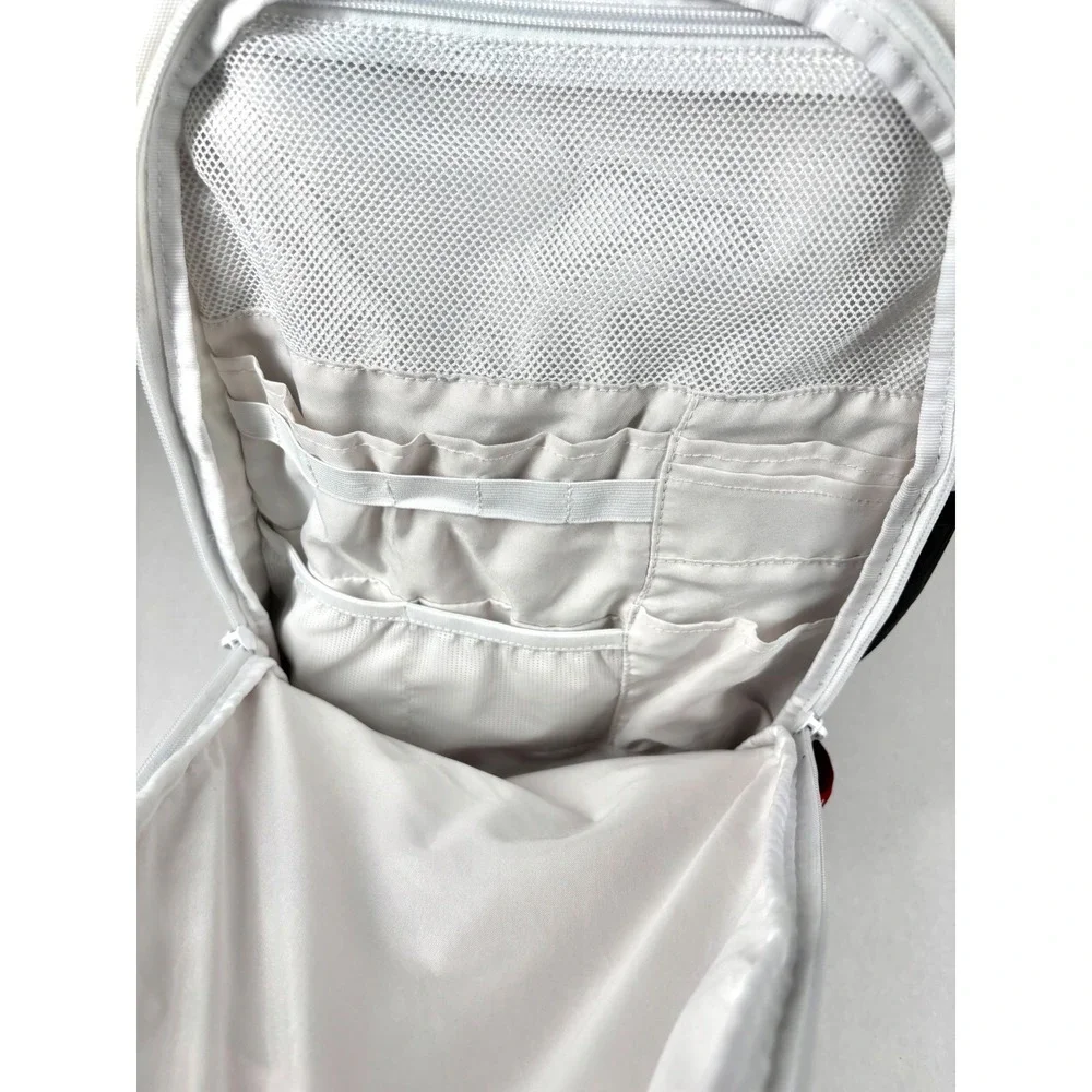 2 Nike Jordan Jumpman Duffel Bag‎ + Backpack SET White Black Red Logo 2pc LOT